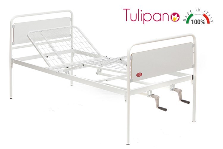 Letto Ortopedico Degenza a 2 Manovelle a Tre Snodi