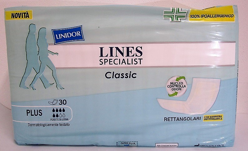 Lines Specialist Pannoloni Rettangolari con Barriera Impermeabile 30 Pezzi