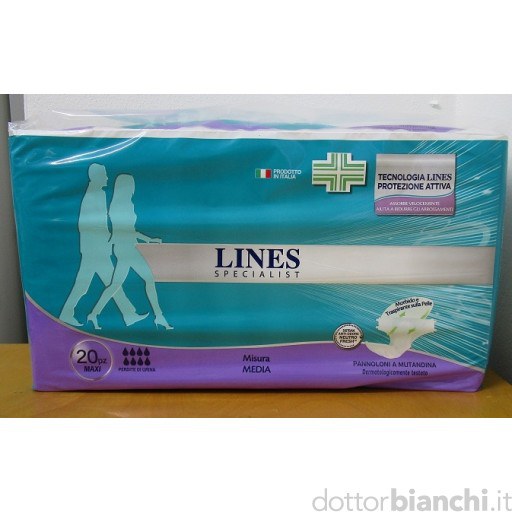 Lines Specialist Pannolone a Mutandina Maxi Misura Media 20 pezzi